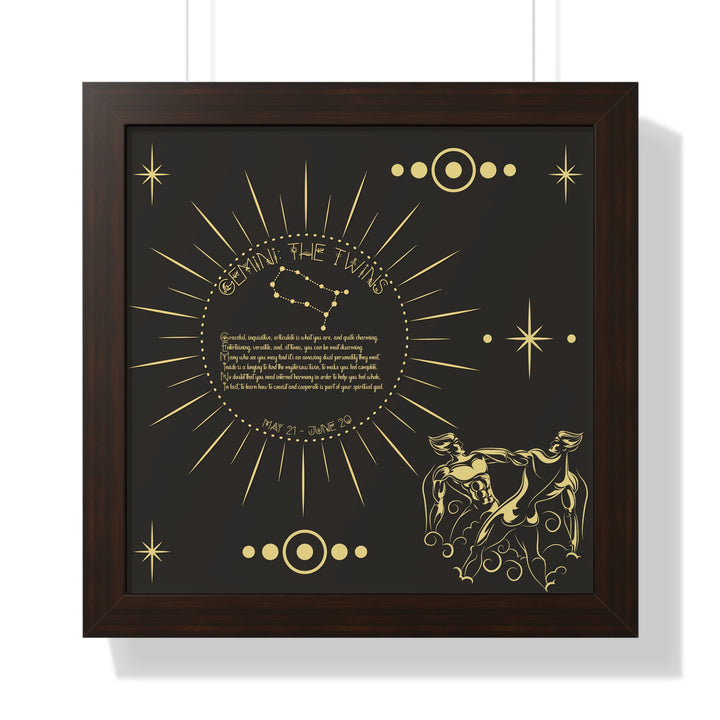 Written in the Stars Framed Acrostic Poem Print - Gemini