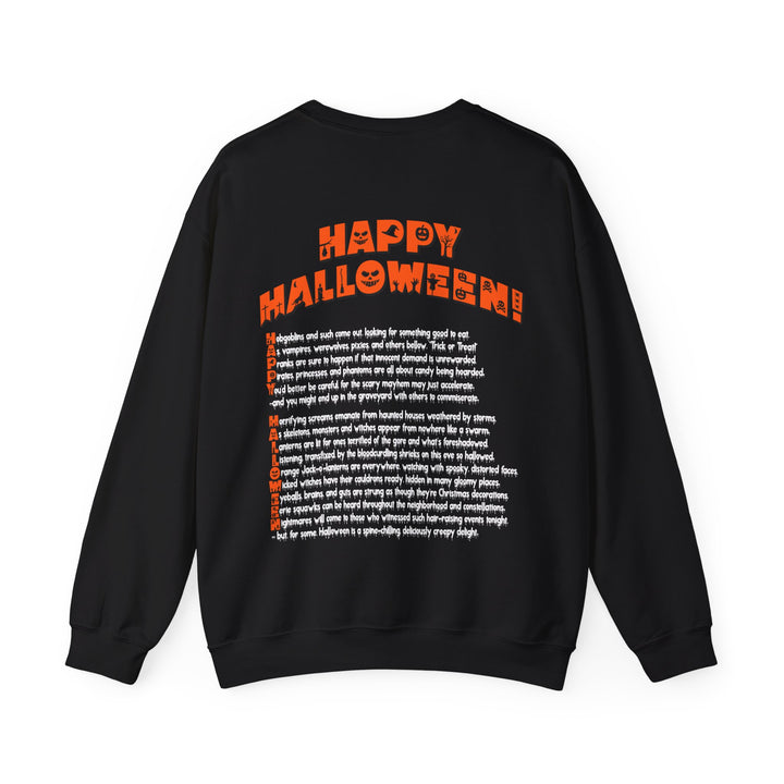 Happy Halloween Acrostic Poem Sweatshirt - Skull