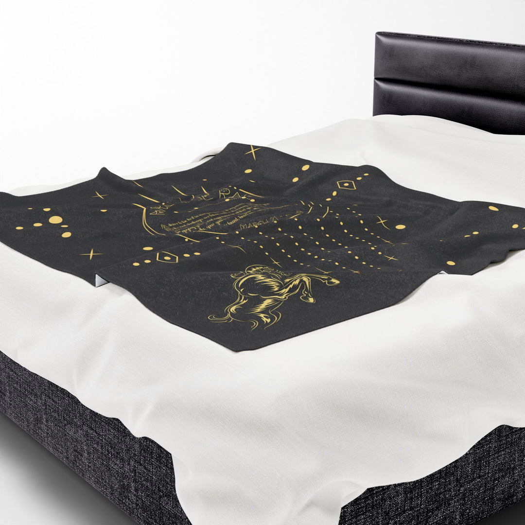 Aries Acrostic Poem Velveteen Plush Blanket