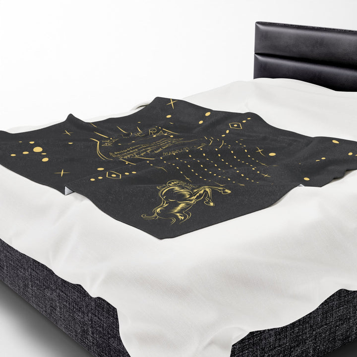 Aries Acrostic Poem Velveteen Plush Blanket