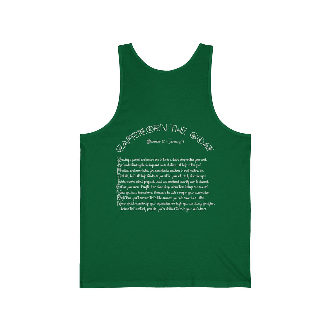 “Capricorn” Unisex Acrostic Poem Jersey Tank