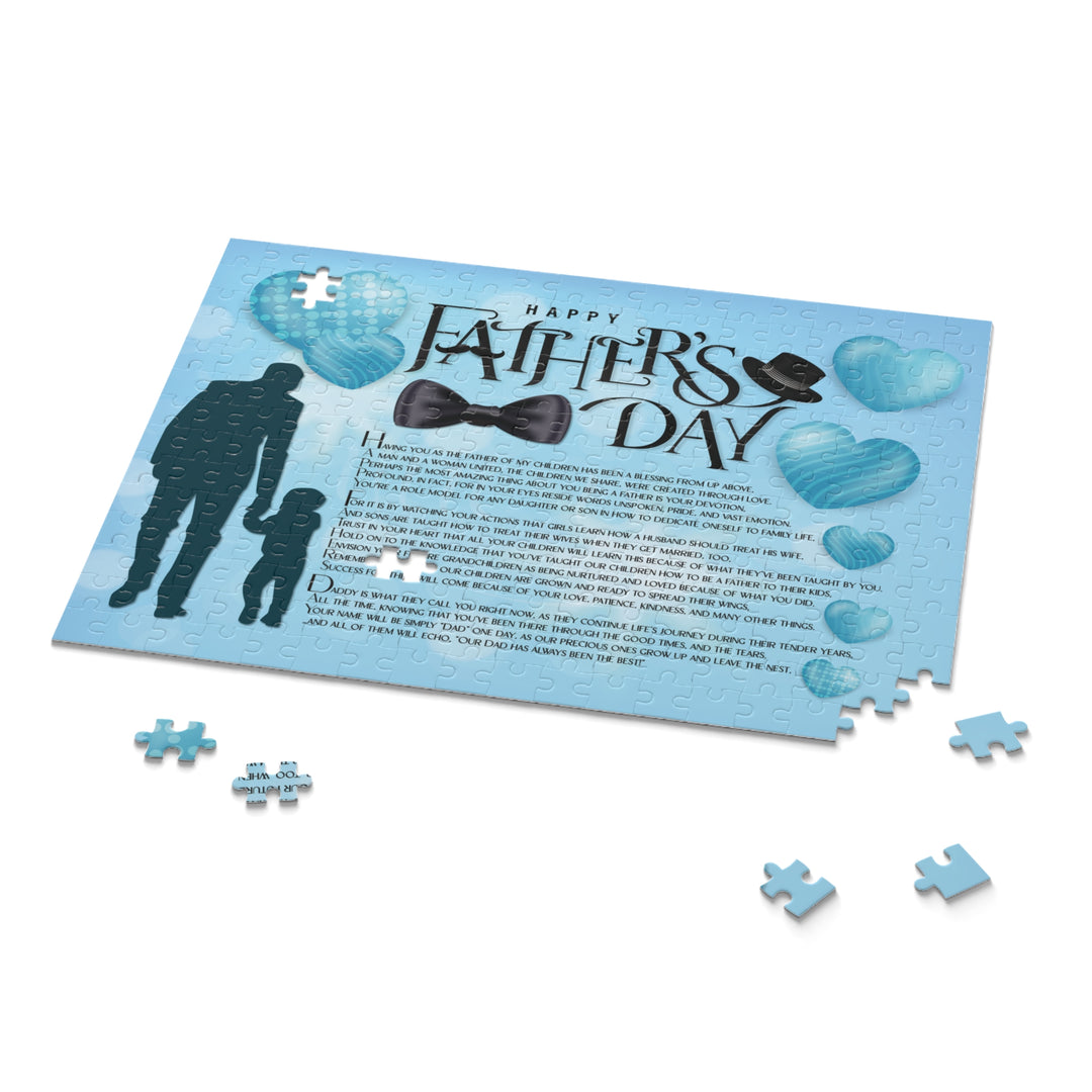 Happy Father's Day Acrostic Poem Puzzle for Husband - Father and Son