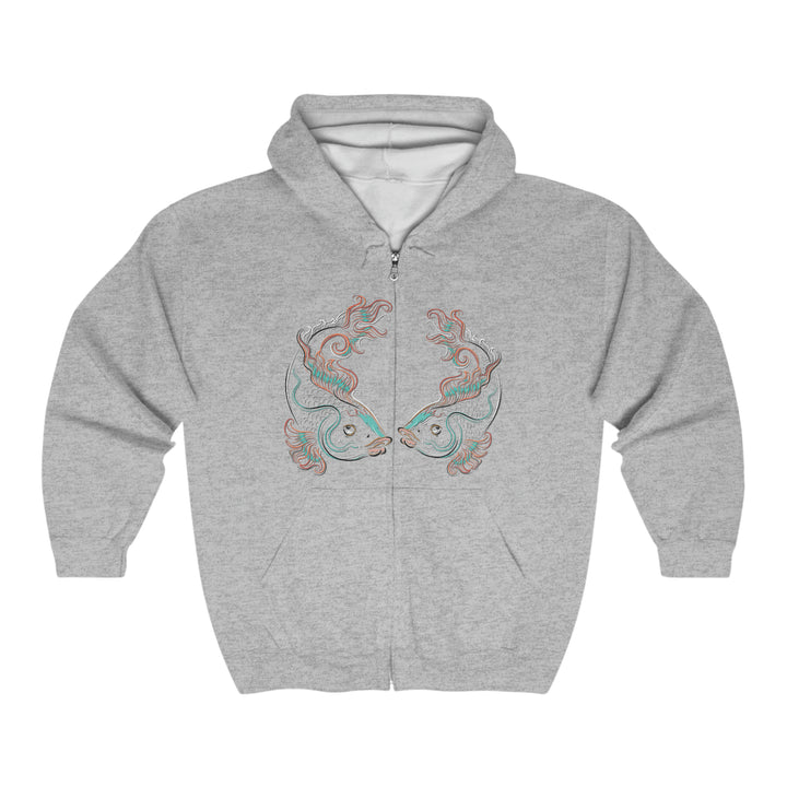 Written in the Stars Unisex Full Zip Hooded Sweatshirt - Pisces