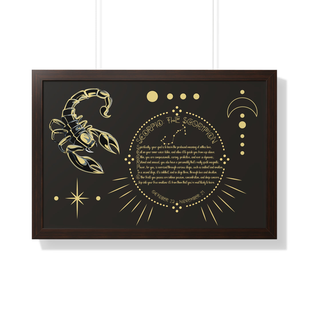 Written in the Stars Framed Acrostic Poem Print - Scorpio