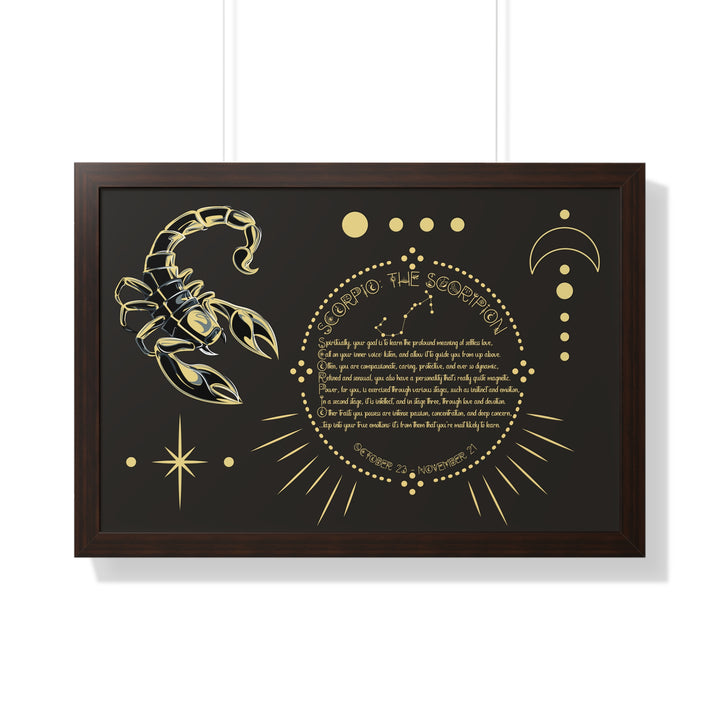 Written in the Stars Framed Acrostic Poem Print - Scorpio