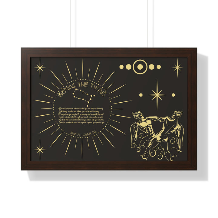 Written in the Stars Framed Acrostic Poem Print - Gemini