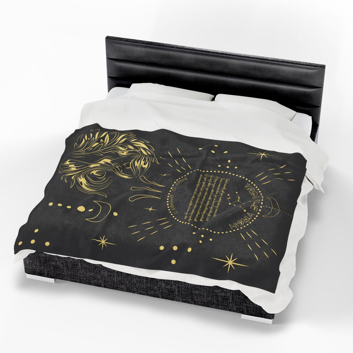 Virgo Acrostic Poem Velveteen Blanket