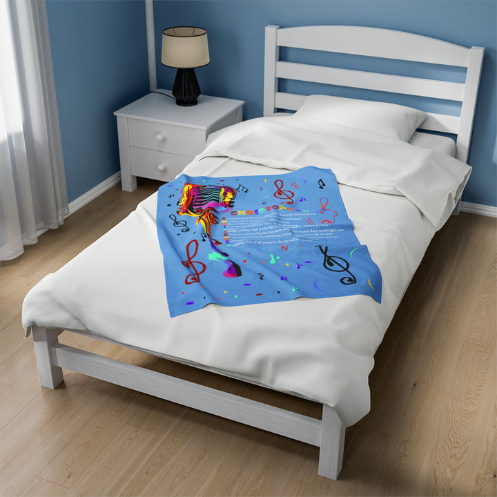 Namesakes Acrostic Poem on Velveteen Plush Blanket