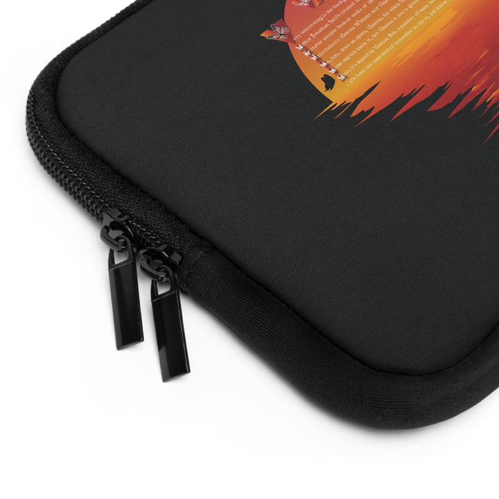 Namesakes Acrostic Poem Neoprene Laptop Sleeve - Solid Black Back