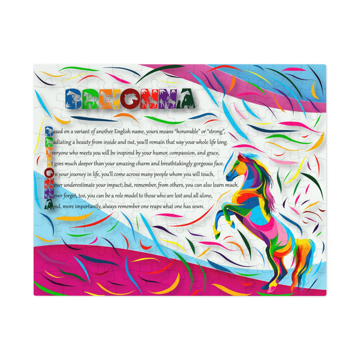 Namesakes Acrostic Poem Jigsaw Puzzle - Horse - Personalized - Tin Box