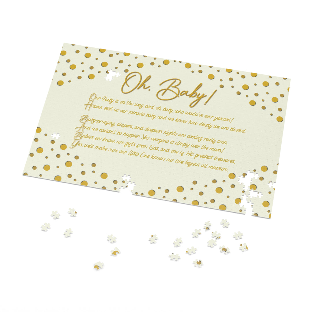 Oh, Baby! Acrostic Poem Puzzle - No Personalization - Tin Box