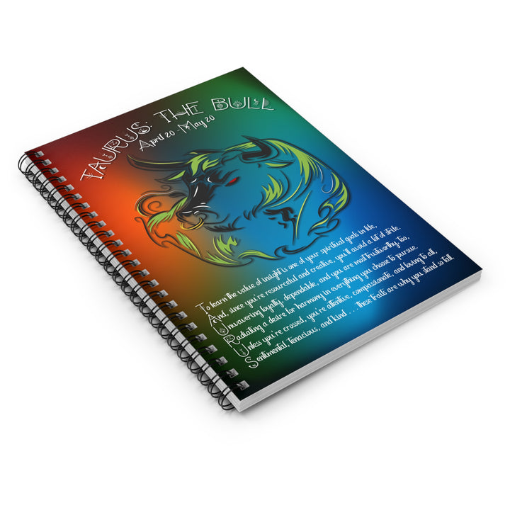 Taurus Acrostic Poem Spiral Notebook
