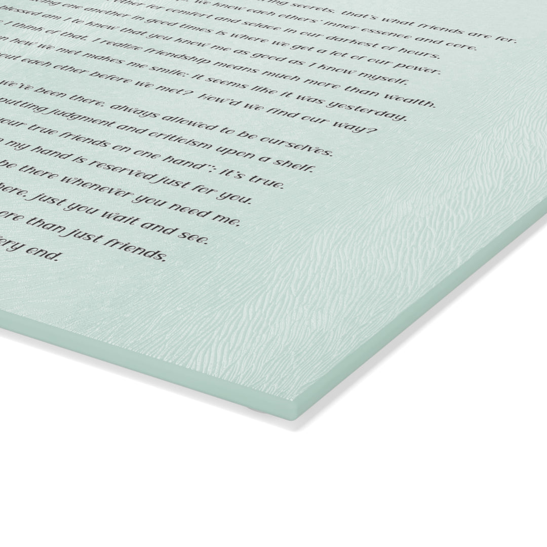 It's Just a Phrase Glass Cutting Board - "Forever Friends"
