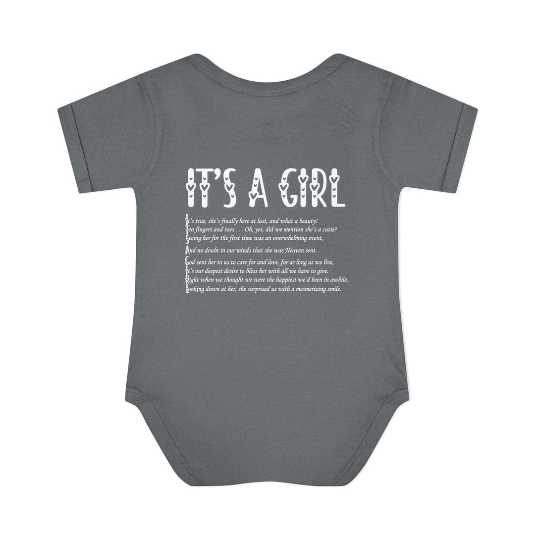 It's a Girl Acrostic Poem Baby Bodysuit - Ducky Design