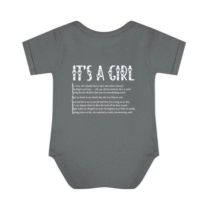 It's a Girl Acrostic Poem Baby Bodysuit - Ducky Design