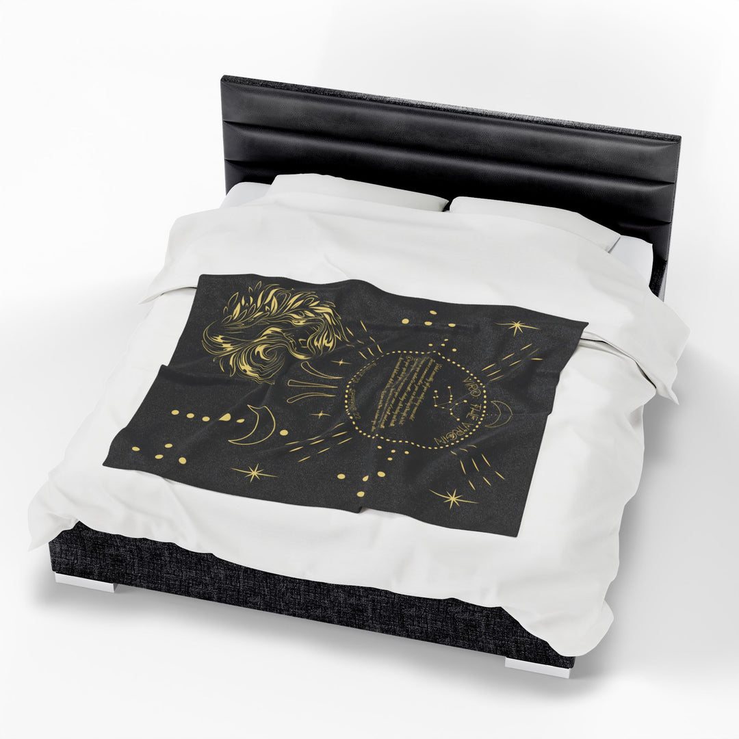 Virgo Acrostic Poem Velveteen Blanket
