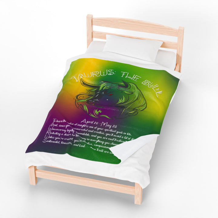 Taurus Acrostic Poem Velveteen Plush Blanket