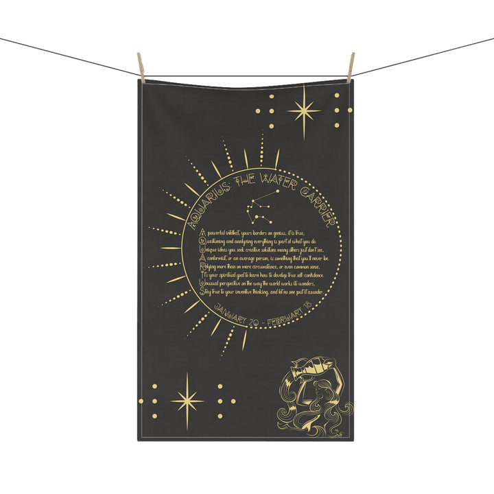 Written in the Stars  Kitchen Towel - Aquarius