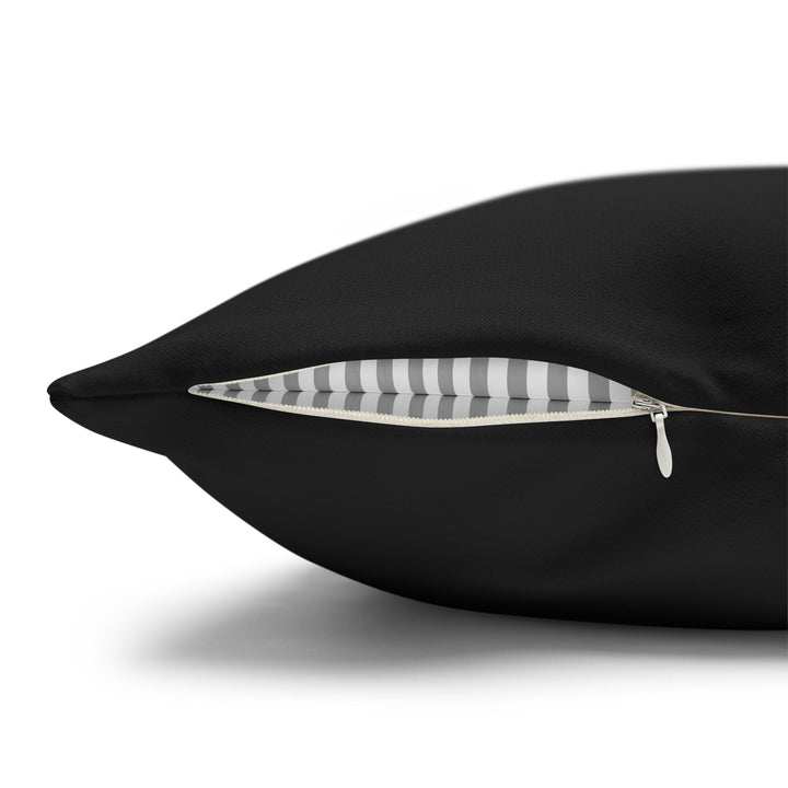 "Lead" Acrostic Poem Pillow Cover from "Learn, Lead, Believe" Collection - Black