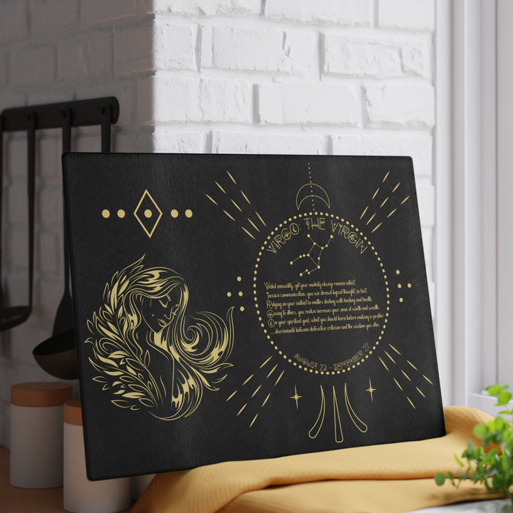 Virgo Acrostic Poem Glass Cutting Board