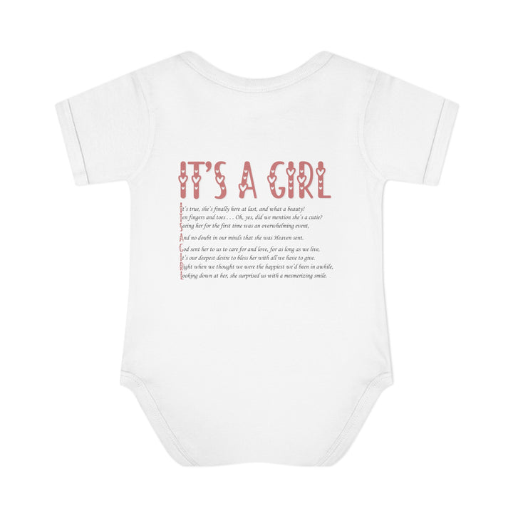 Baby Steps "It's a Girl" Acrostic Poem Bodysuit - Mommy & Baby Elephant