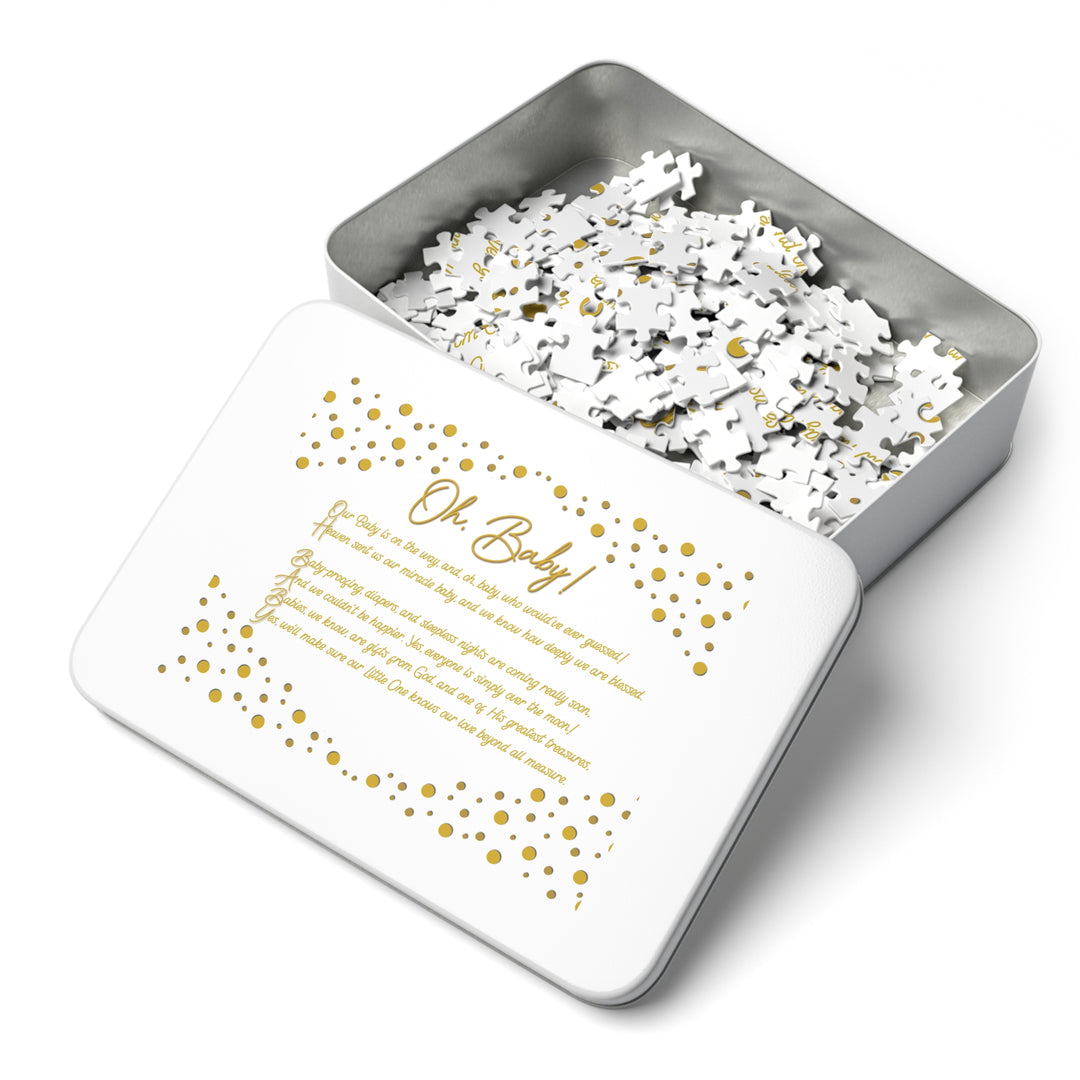 Oh, Baby! Acrostic Poem Jigsaw Puzzle - No Personalization - Tin Box