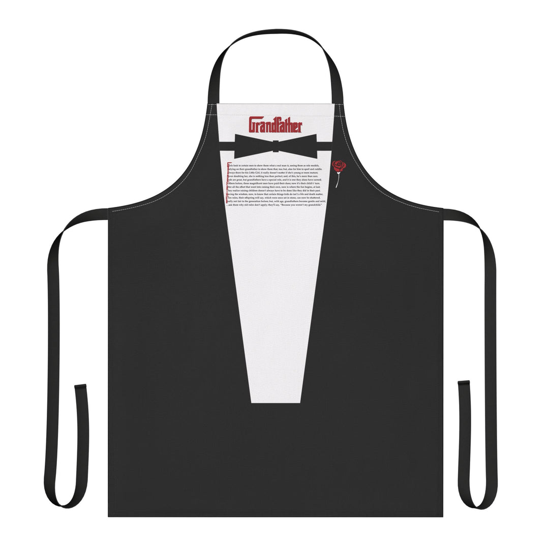 Grandfather Acrostic Poem Formal Adjustable Tie Back Chef Apron - Tuxedo Shirt