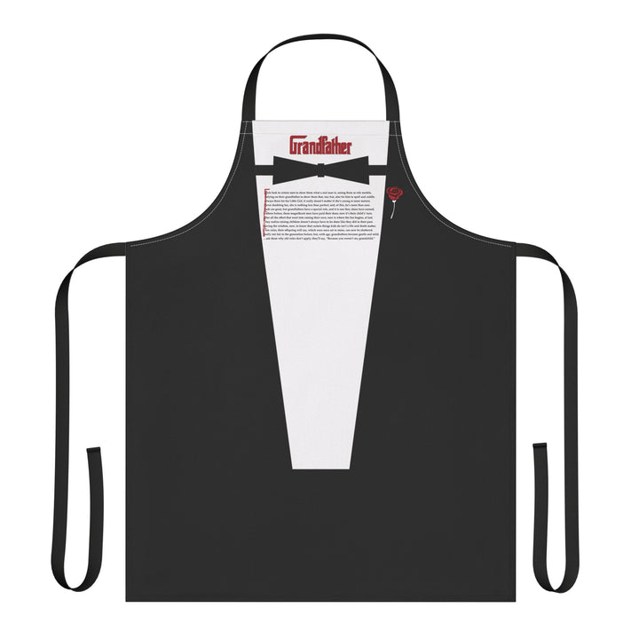 Grandfather Acrostic Poem Formal Adjustable Tie Back Chef Apron - Tuxedo Shirt