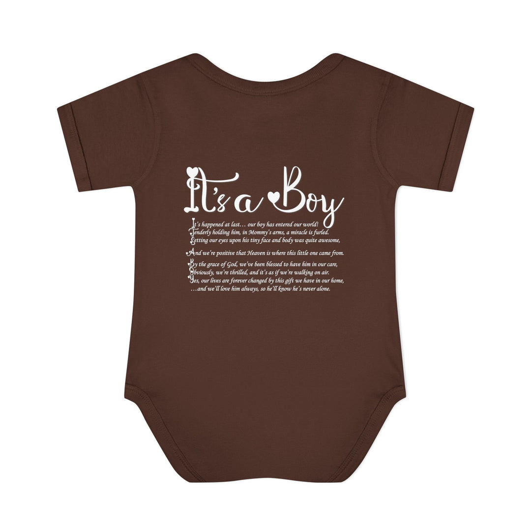 It's a Boy Acrostic Poem Baby Bodysuit - Ducky Design