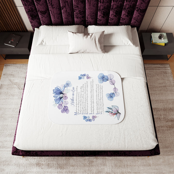 It's Just a Phrase Sherpa Blanket - Mother-in-Law - Lovely Flowers