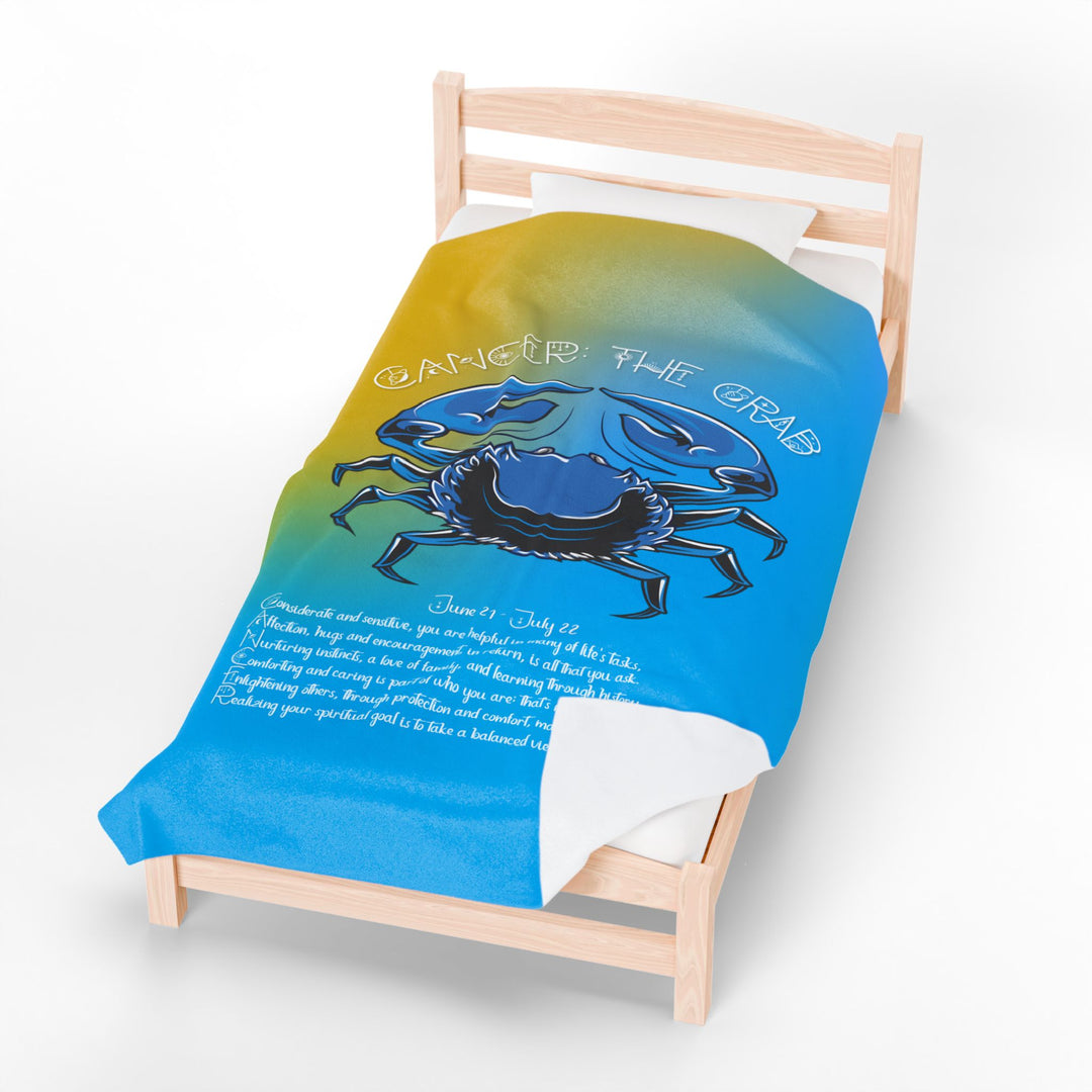 Cancer Acrostic Poem Velveteen Plush Blanket - Colored