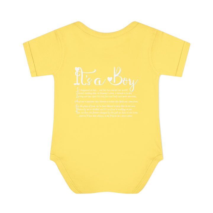 Baby Steps "It's a Boy" Acrostic Poem Bodysuit - Ducky Design