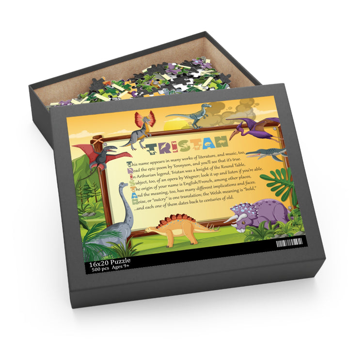 Namesakes Personalized Acrostic Name Puzzle - Dinosaurs Design