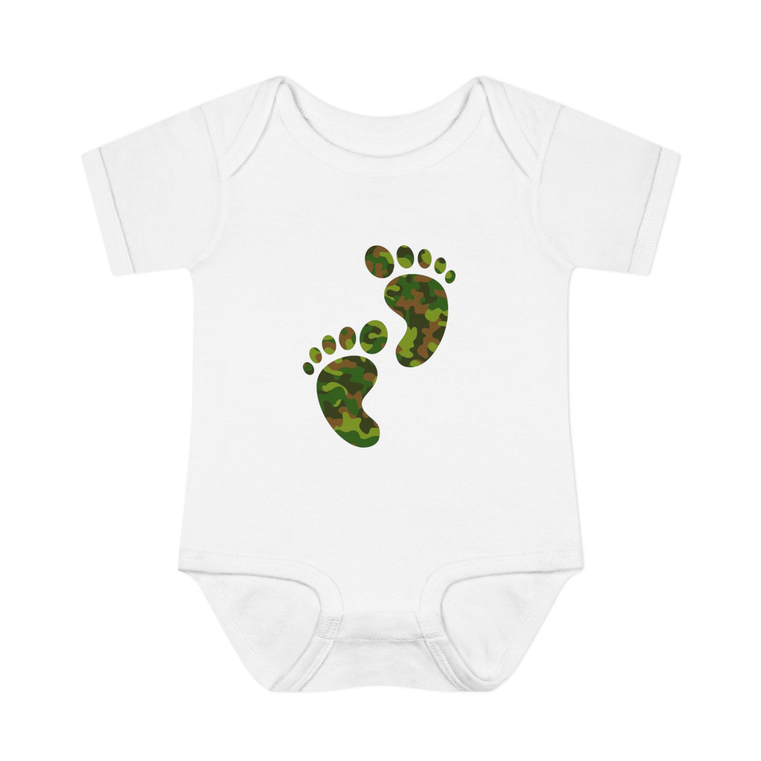 Baby Feet Acrostic Poem Baby Bodysuit - Camo