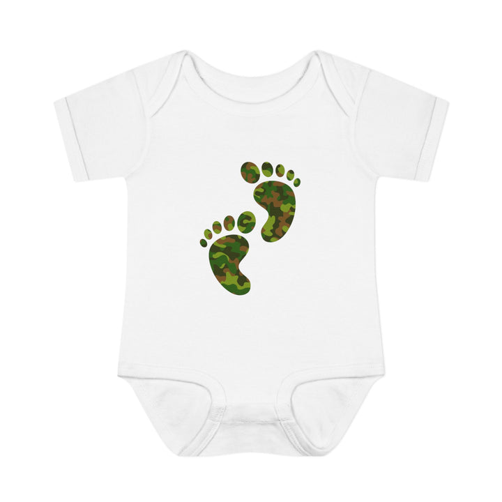 Baby Feet Acrostic Poem Baby Bodysuit - Camo