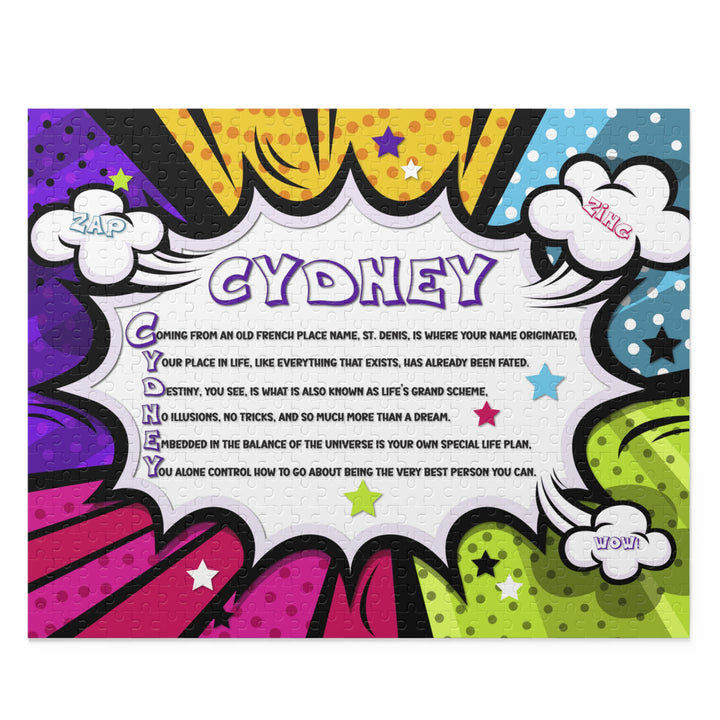 Namesakes Personalized Acrostic Name Poem Jigsaw Puzzle - Comic Bright Burst