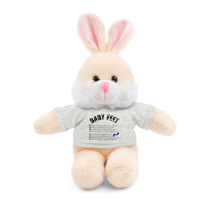 Baby Steps Stuffed Animals with Tee - Baby Feet - Blue Footprints