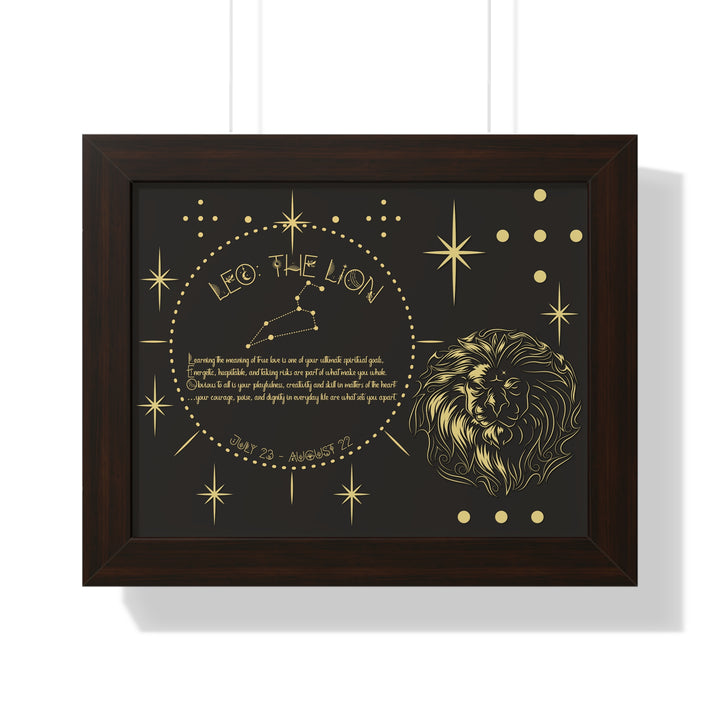 Written in the Stars Framed Acrostic Poem Print - Leo