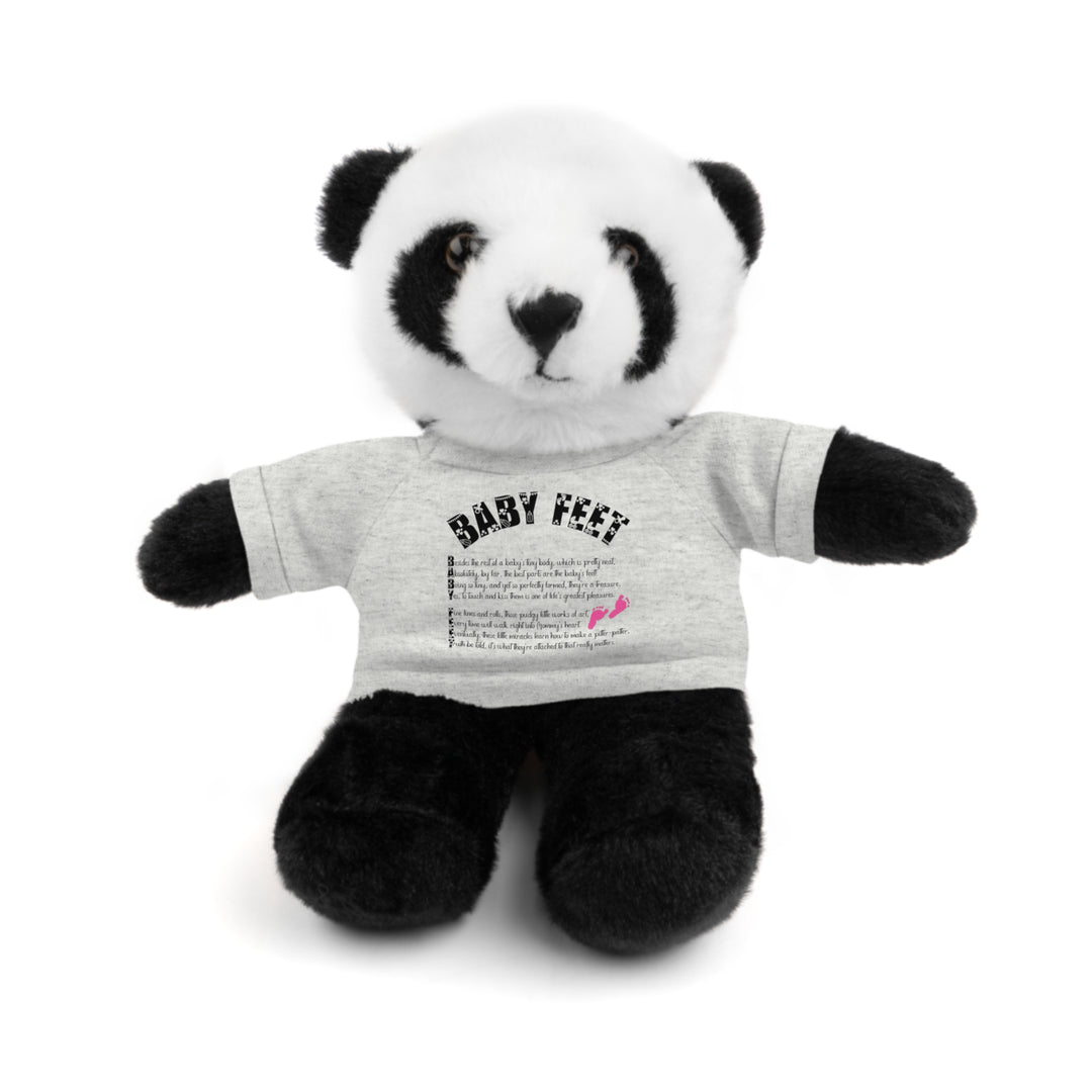 Baby Feet Acrostic Poem Stuffed Animal Collection with T-Shirt - Pink Footprints