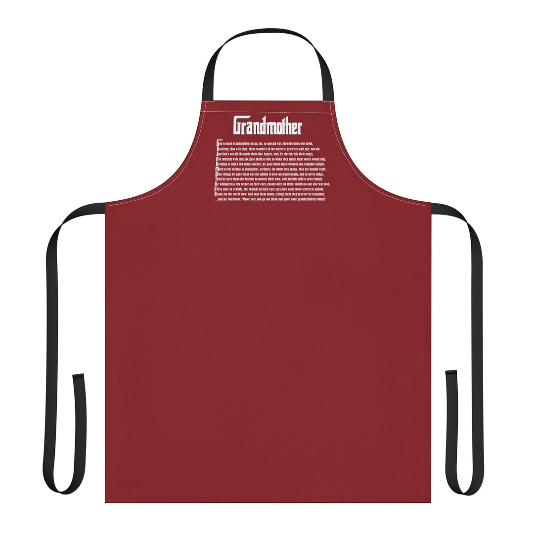 Grandmother Acrostic Poem Adjustable Tie Back Chef Apron - Red