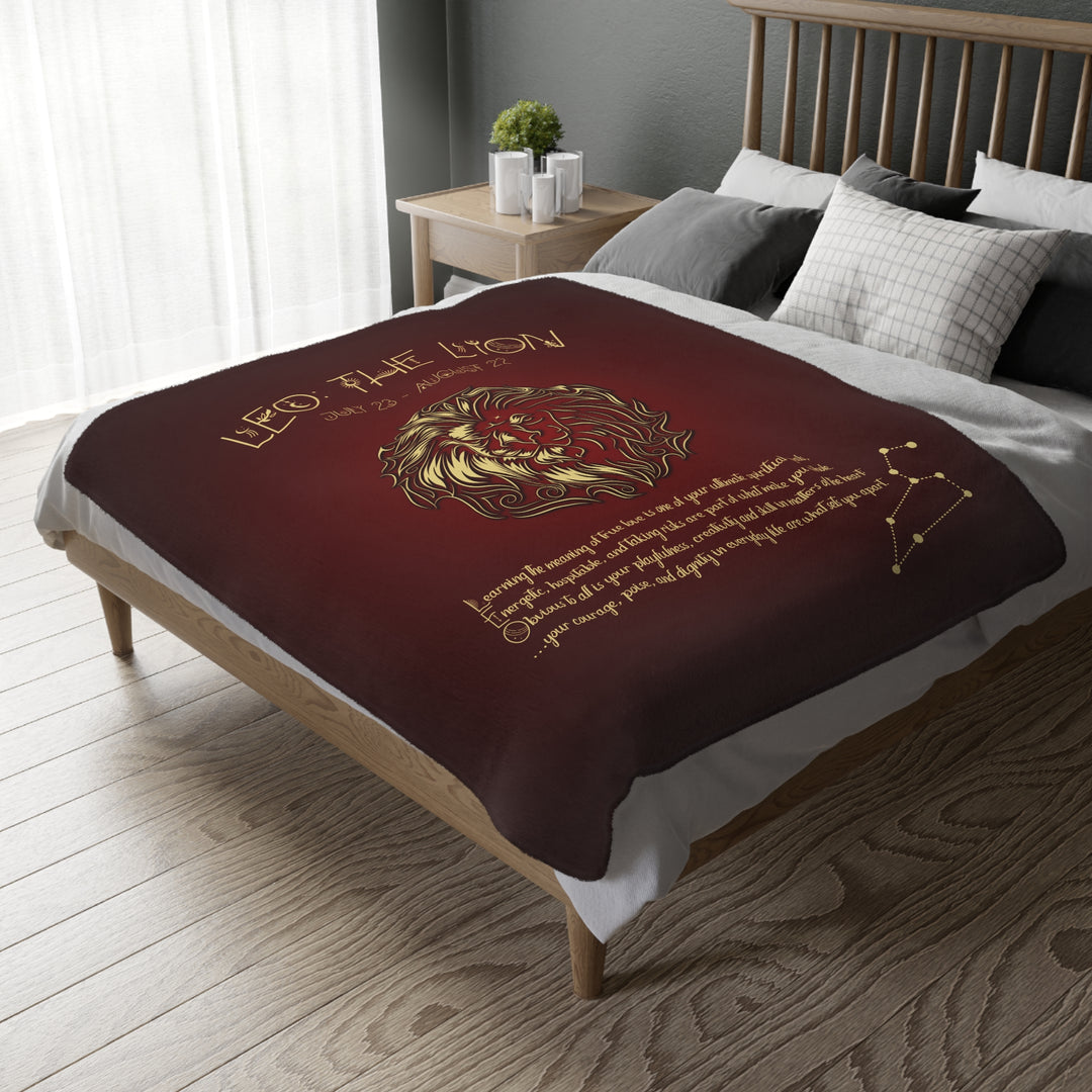 Leo Velveteen Microfiber Blanket (Two-sided print)