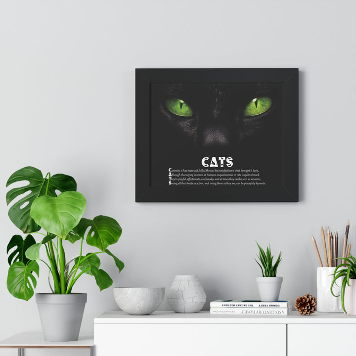 It's Just a Phrase "Cats" Framed Acrostic Poem Print