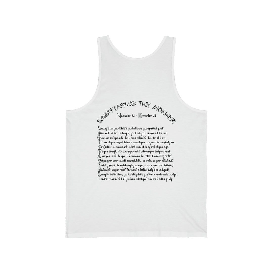 Written in the Stars Unisex Jersey Tank - Sagittarius