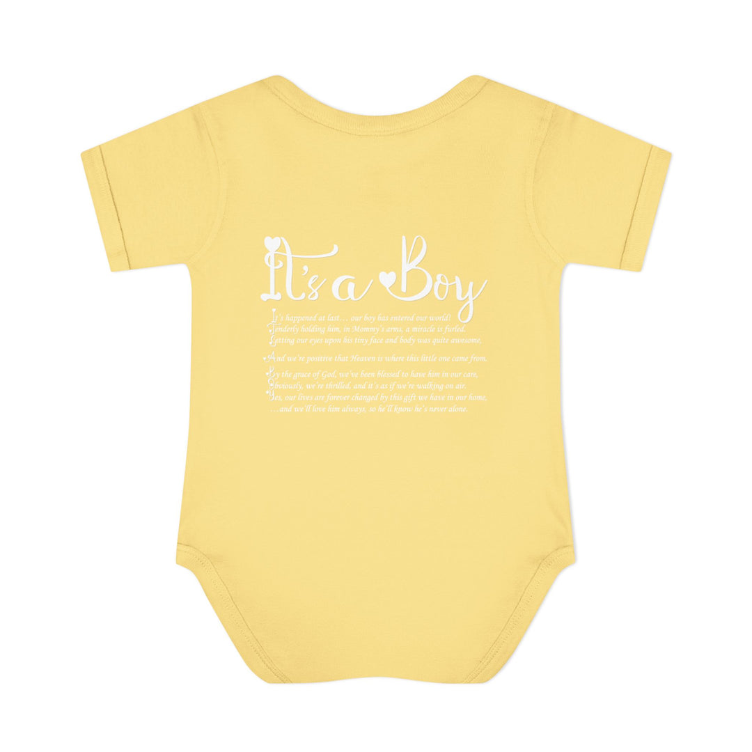 Baby Steps "It's a Boy" Acrostic Poem Bodysuit - Ducky Design