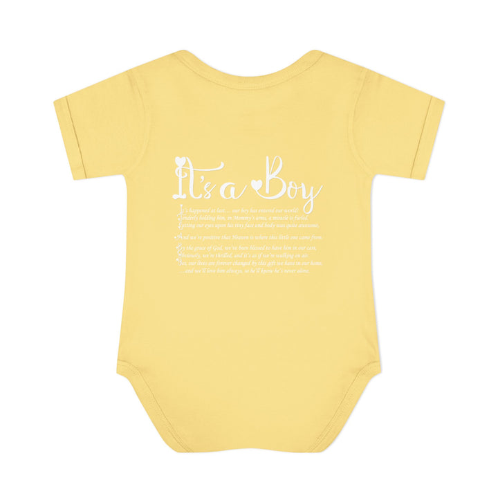 Baby Steps "It's a Boy" Acrostic Poem Bodysuit - Ducky Design