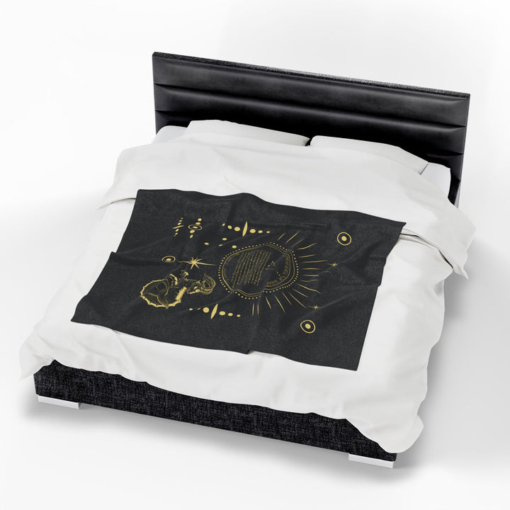 Capricorn Acrostic Poem Velveteen Blanket