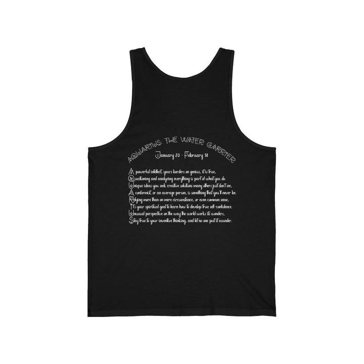 “Aquarius” Acrostic Poem Unisex Jersey Tank