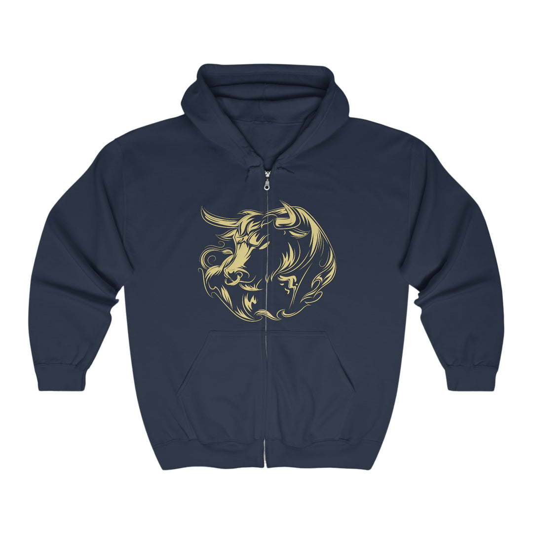 Written in the Stars Unisex Full Zip Hooded Sweatshirt - Taurus