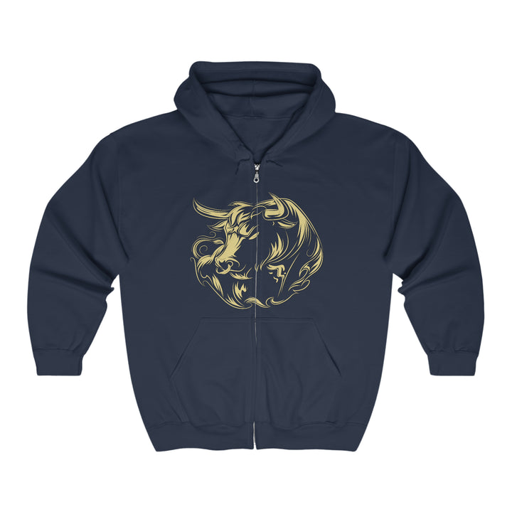 Written in the Stars Unisex Full Zip Hooded Sweatshirt - Taurus