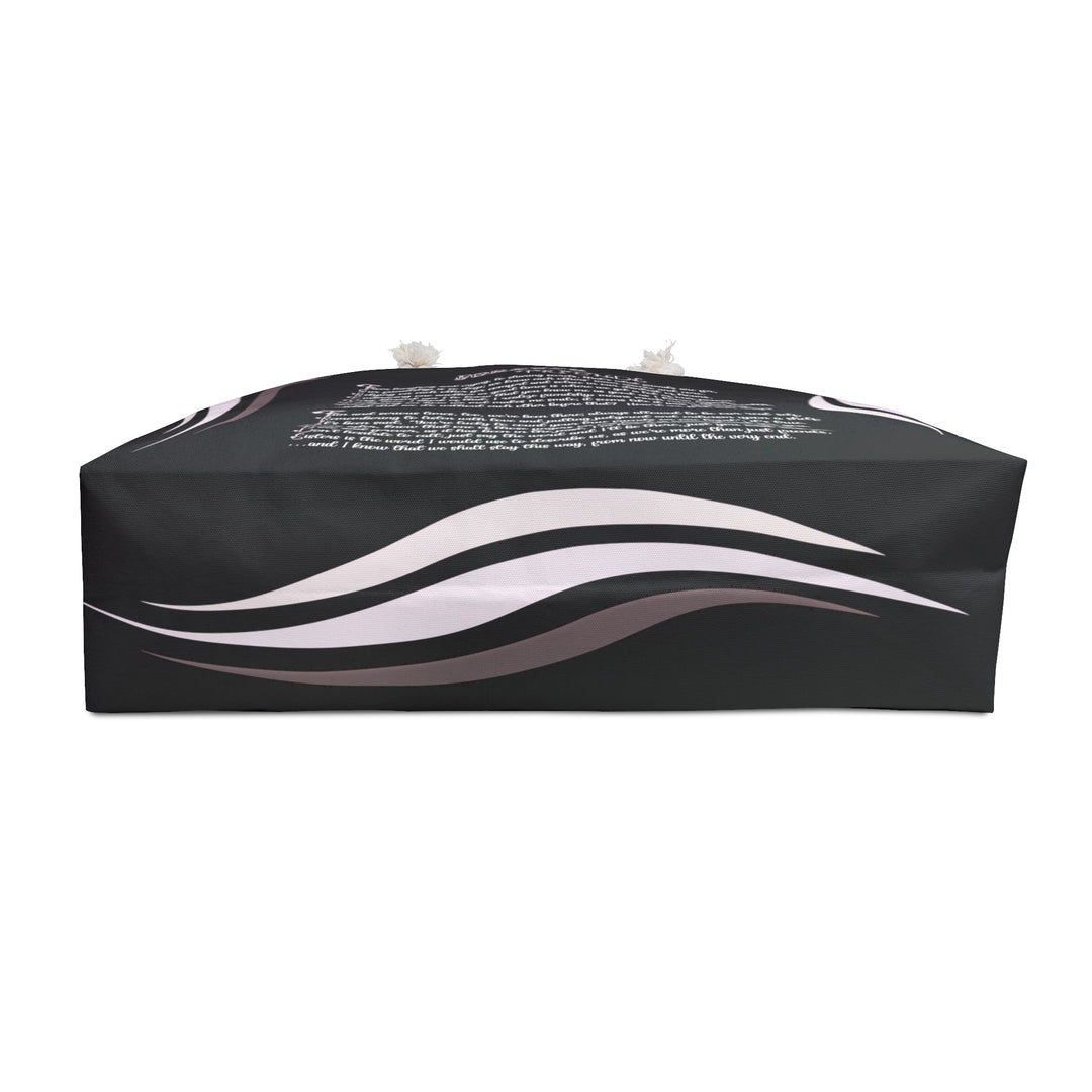 Black and Pink Weekender Tote Bag with Acrostic Poem Spelling Out "Forever Friends"